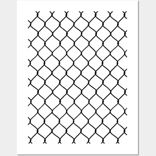 Chain Link Fence (Black) Posters and Art